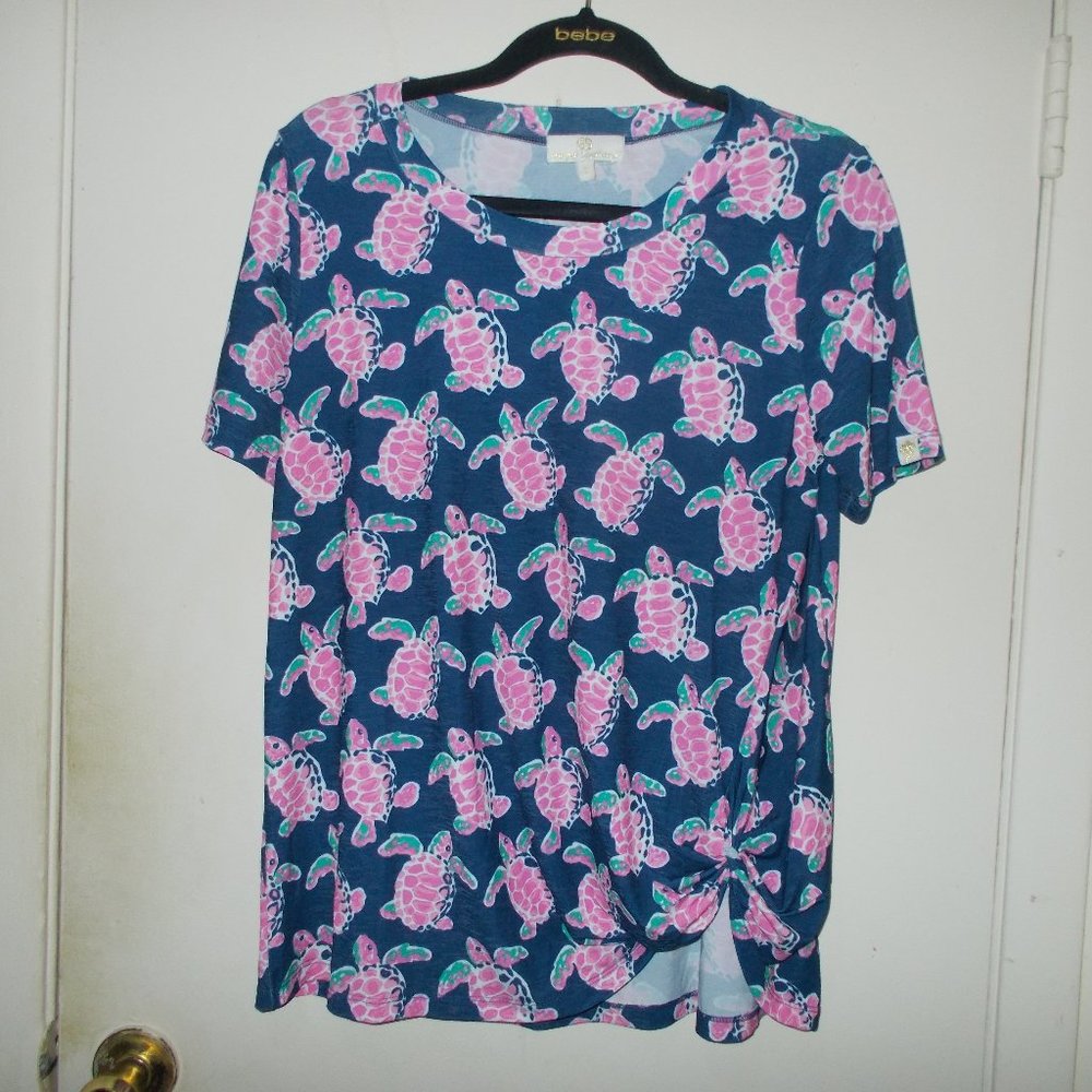 Simply Southern Turtle Top Multi Color Size Small